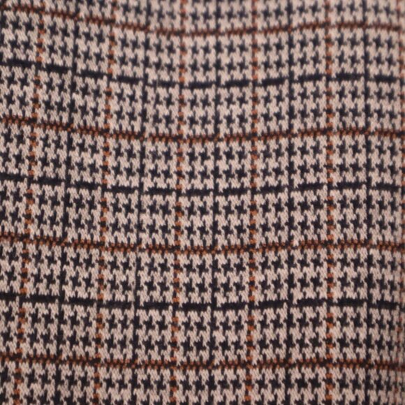 TAN KNIT BLAZER L Max Studio Dark Academia Fall Neutral Brown Grey Office Work - Picture 3 of 8